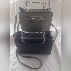 Super cute Kitty Hand bags 2, 1x Grey & 1x Black